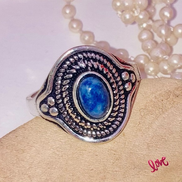 💙 Lovely 💙 Lapis Lazuli Gemstone Handmade Ring - Picture 2 of 6